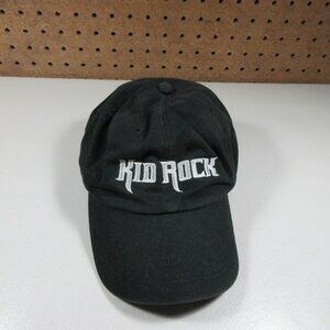 Vtg Y2K ATT HEADWEAR womens solid black Kid Rock Cocky strapback hat OS